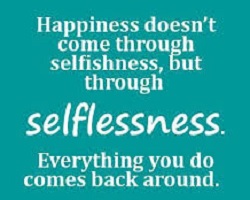 Selfishness and selflessness 