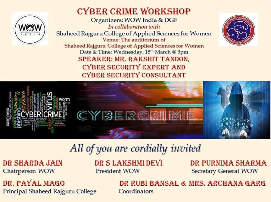 New Event - Cyber crime Workshop