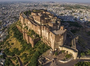 Aerial view of Mehrangarh Fort