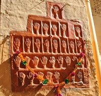 Handprints of Sati in Mehrangarh Fort